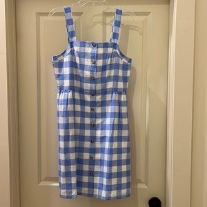 J. Crew Blue and White Gingham dress